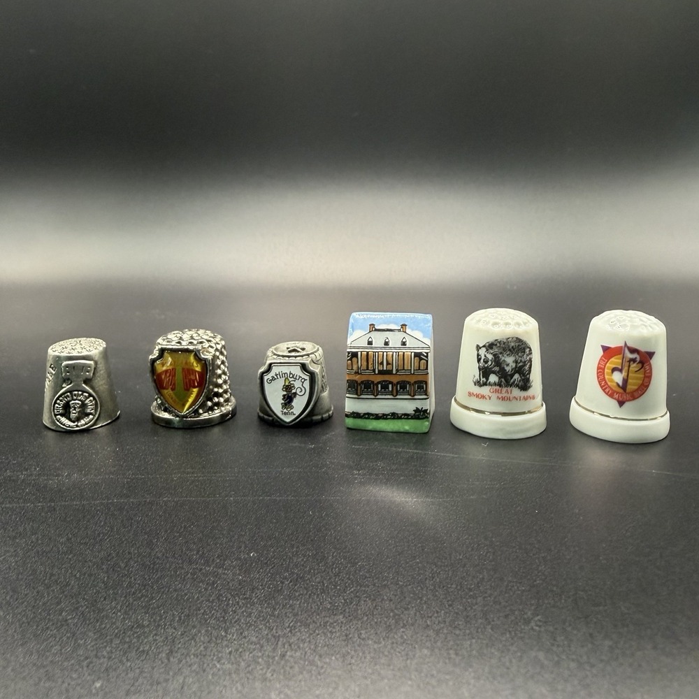 5 Beautiful Tennessee Souvenir Thimbles from Popular Destinations